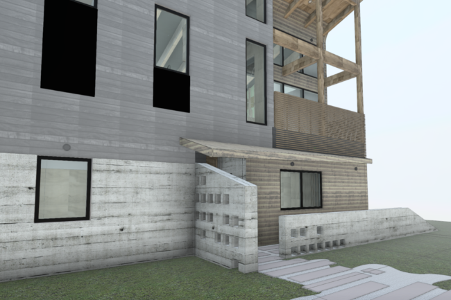 BIM - โมเดลข้อมูลอาคารของบ้านในนิเซโกะ ประเทศญี่ปุ่น - มุมมองภายนอก
