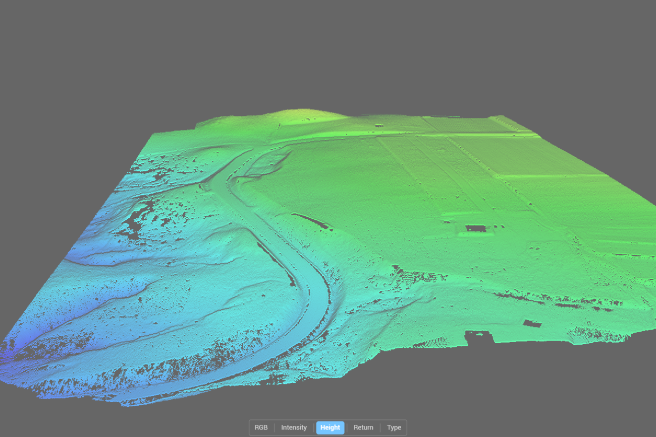 Drone Survey Mapping - LiDAR drone scan elevation heat map